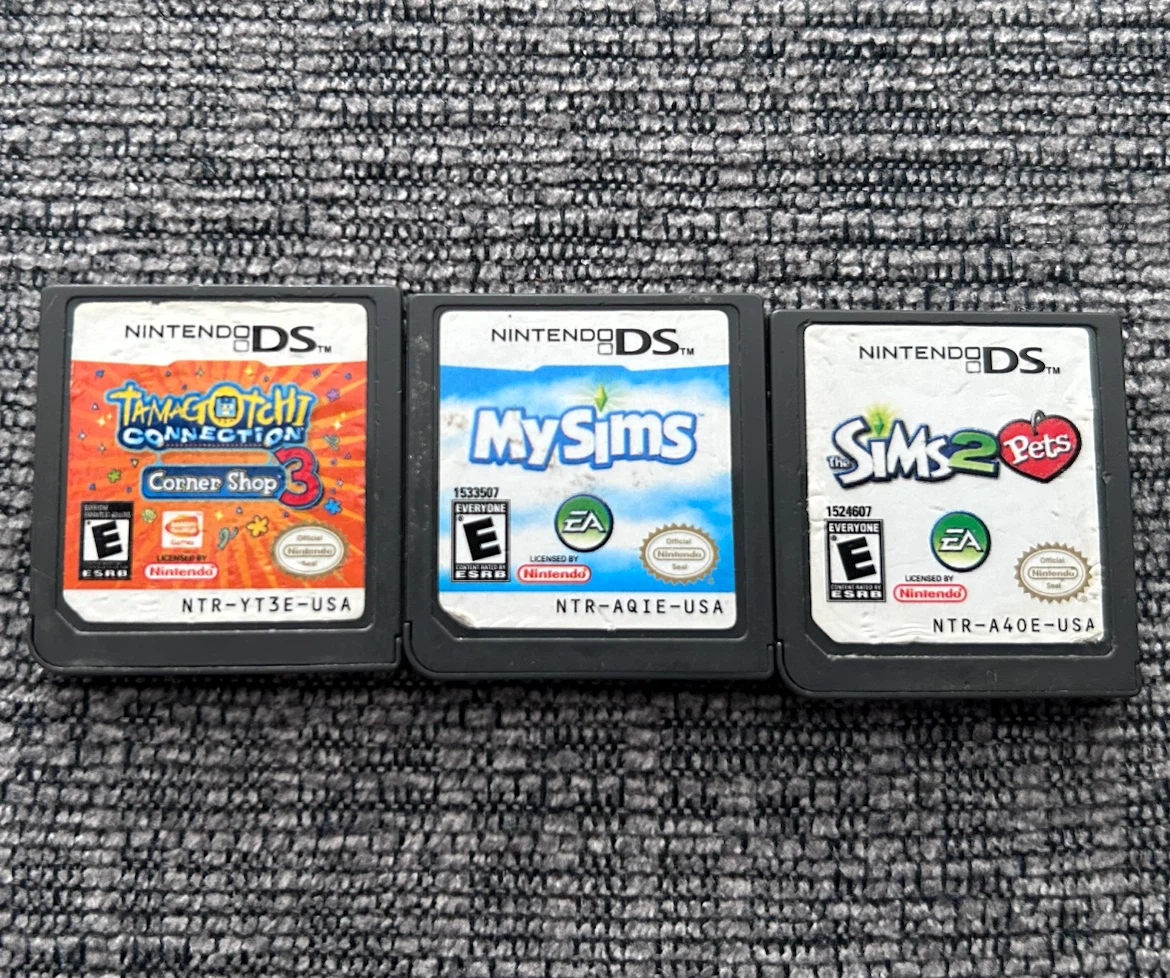 Nintendo DS Games Bundle: Tamagotchi, MySims, Sims 2 Pets