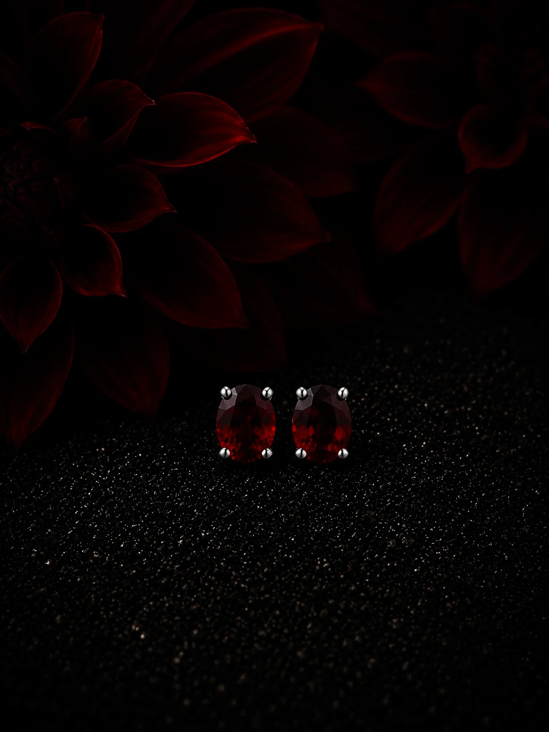 Garnet Stud Earrings