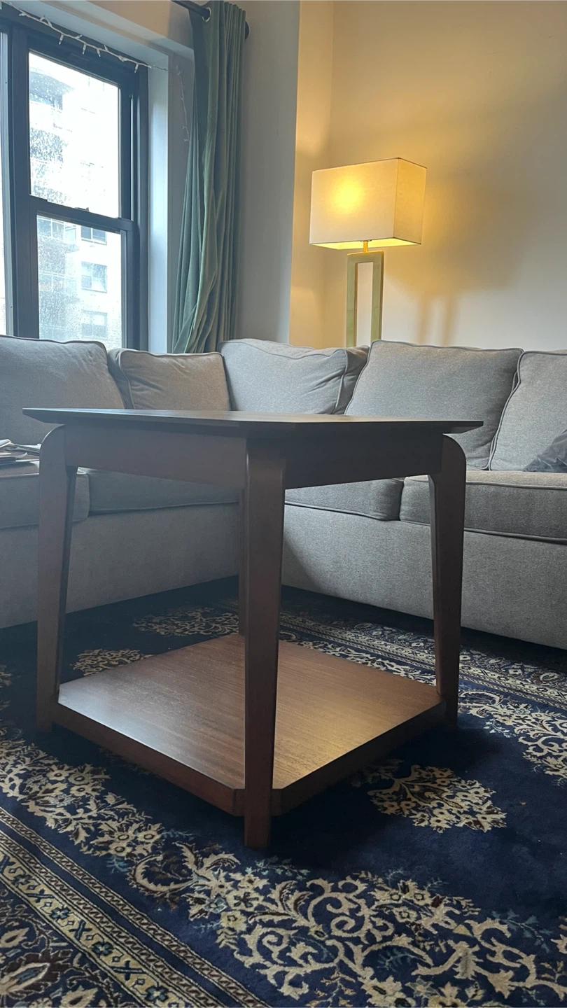 Wooden End Table with Shelf