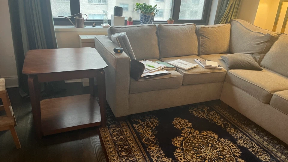 Wooden End Table with Shelf - photo 3