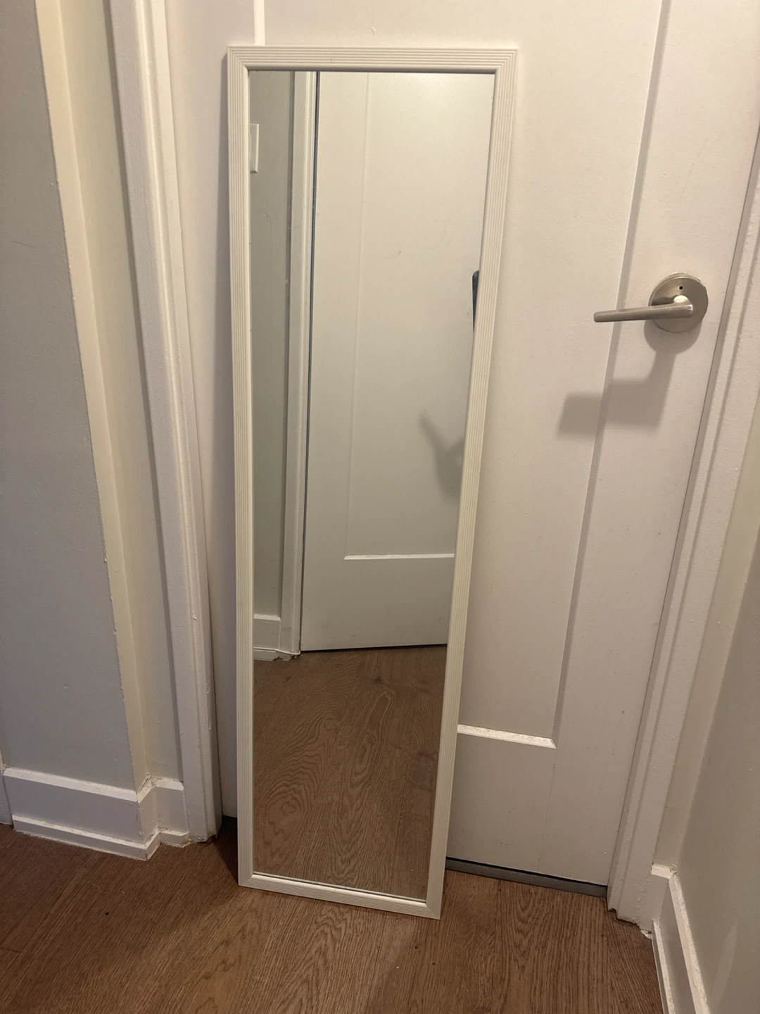 White Framed Full Length Mirror - photo 2