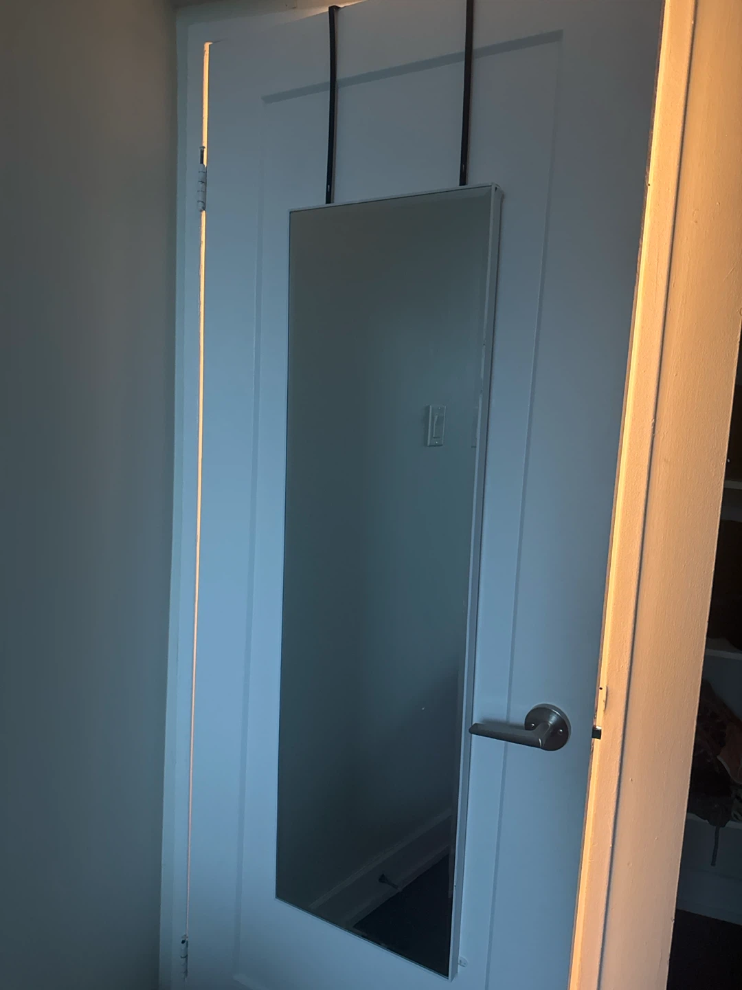 Over-the-door mirror
