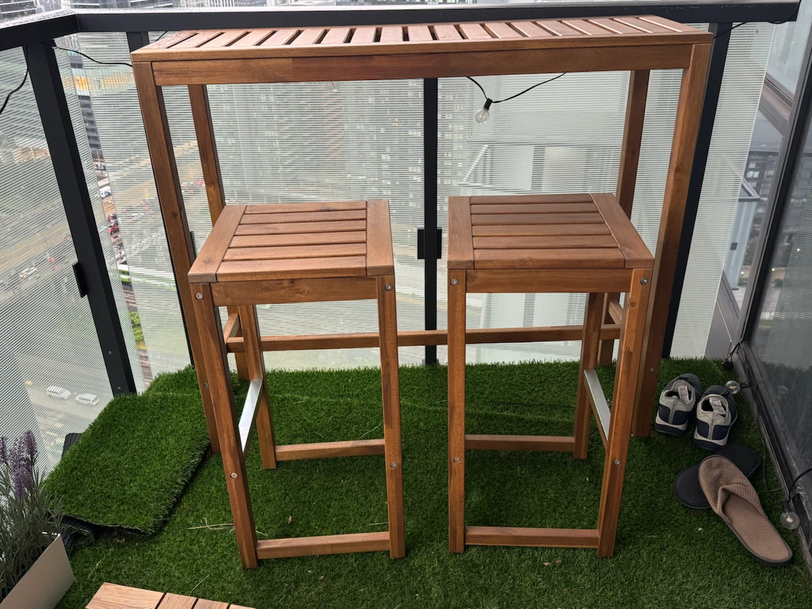 IKEA NÄMMARÖ Bar Table and 2 Stools Set