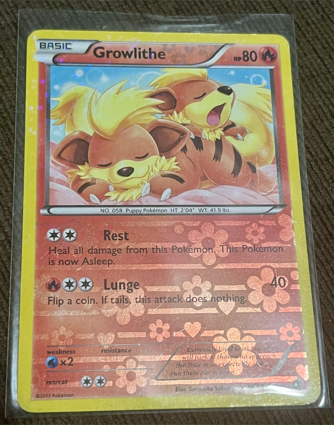 Pokémon Growlithe Trading Card