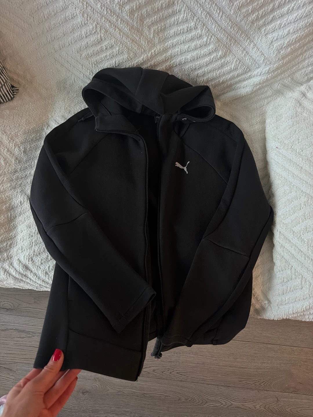 Puma Black Hooded Full Zip Jacket