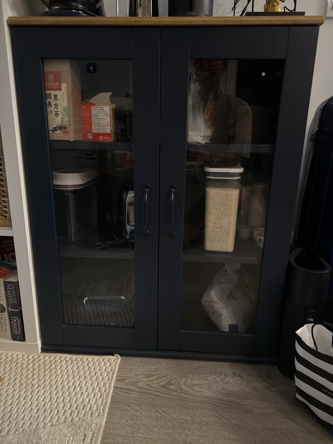IKEA SKRUVBY Cabinet with Glass Doors - photo 2