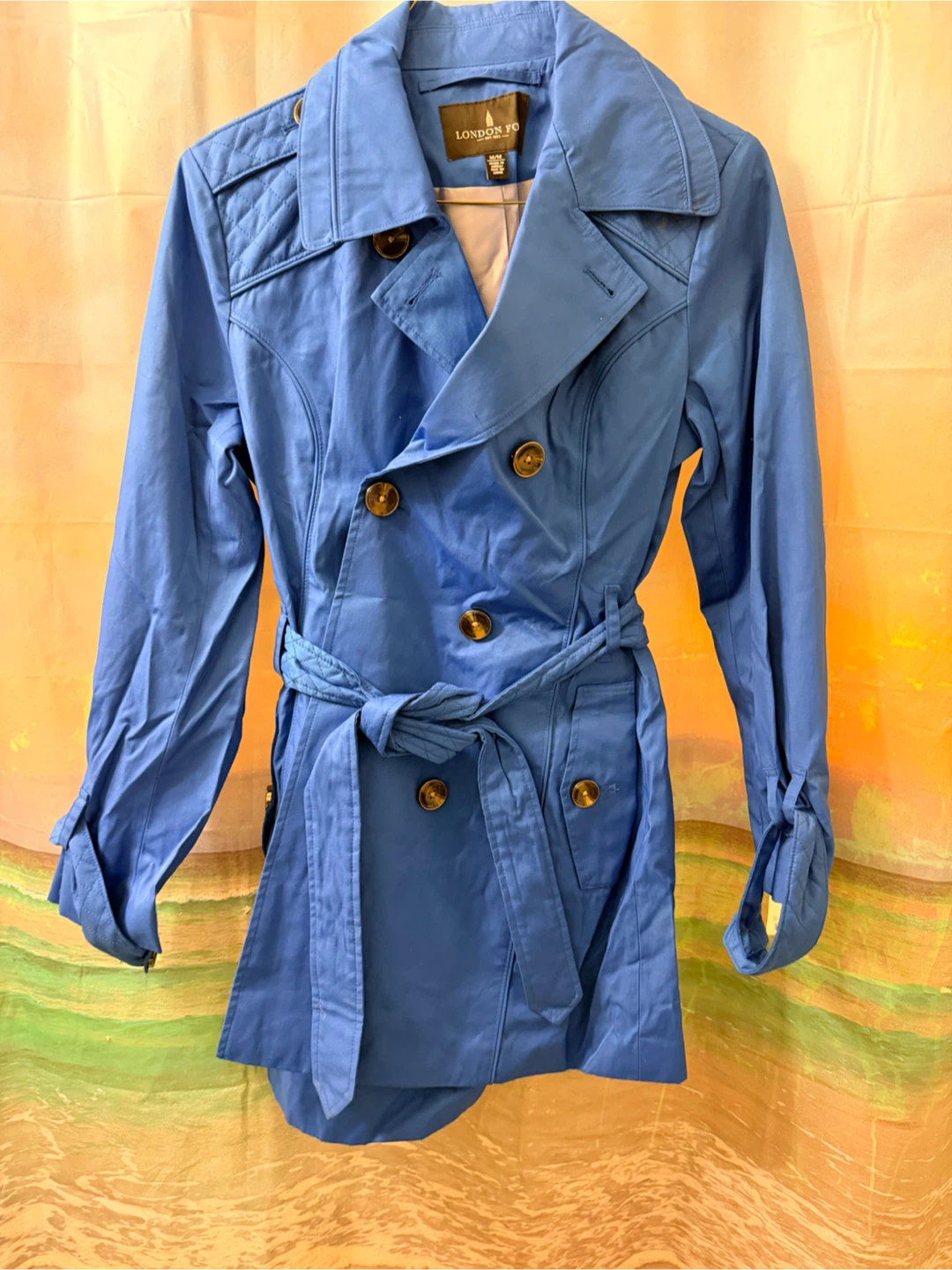 London Fog Blue Trench Coat