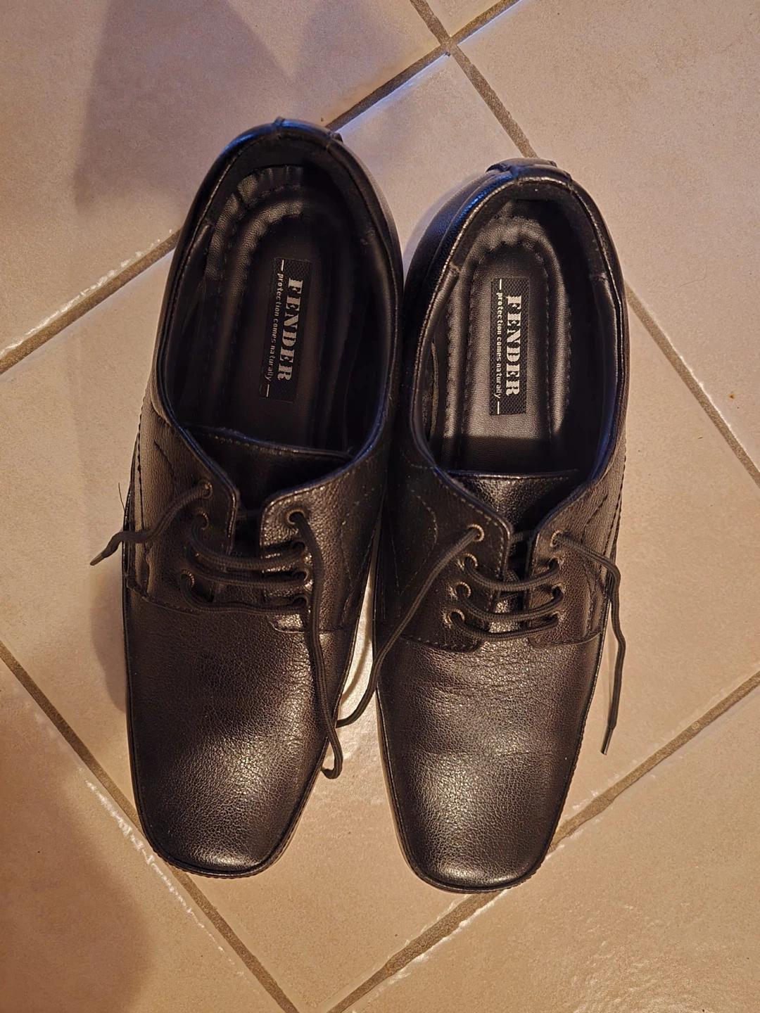 Fender Black Leather Dress Shoes - photo 3