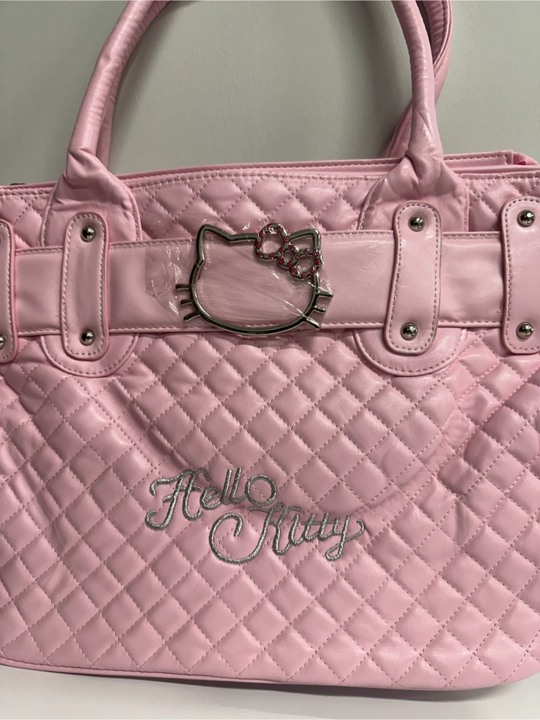 Pink Quilted Hello Kitty Tote Bag
