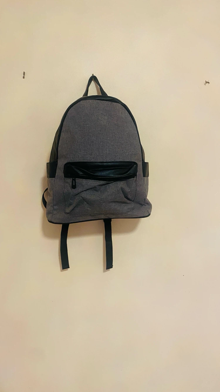 Backpack 16x12x6 grey and black