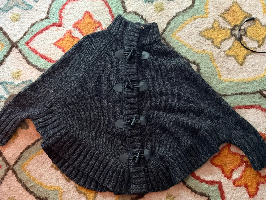 Turtleneck Poncho Sweater