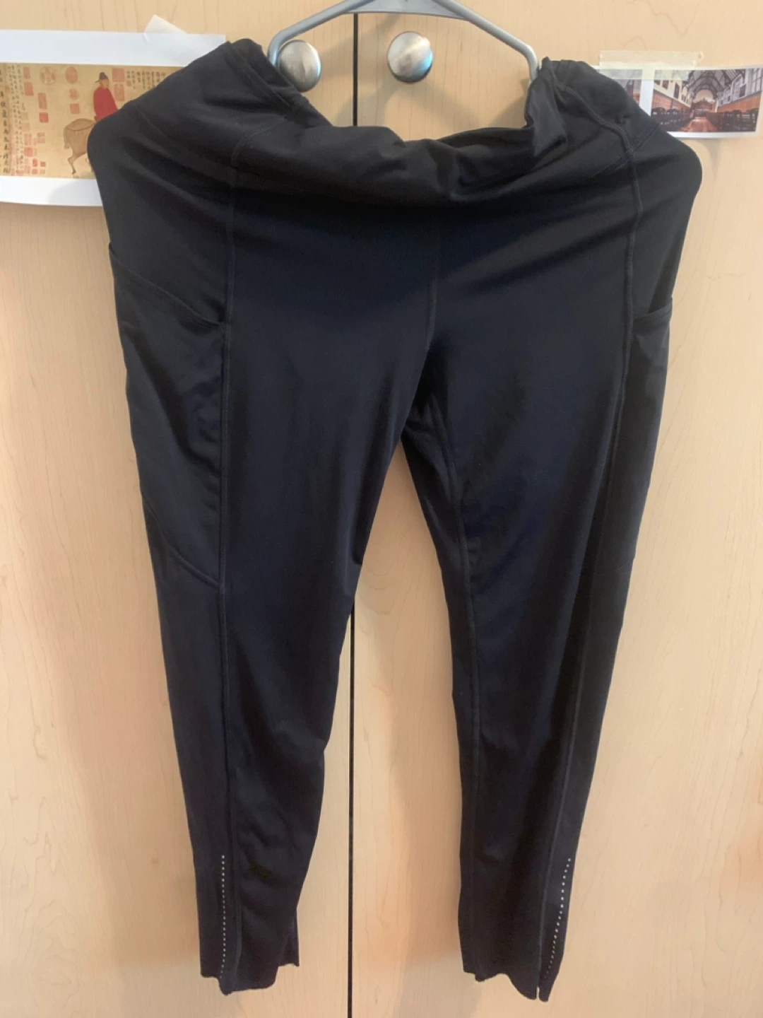 Size S/M Lululemon Black High-Rise Leggings with Side Pockets