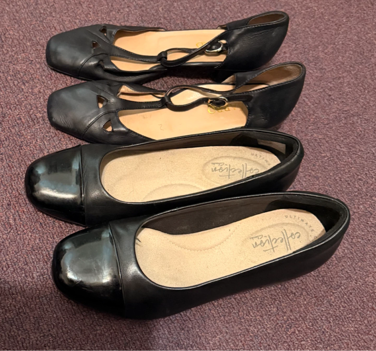 Collection by Clarks Black Leather Shoes (2 Pairs) - photo 2