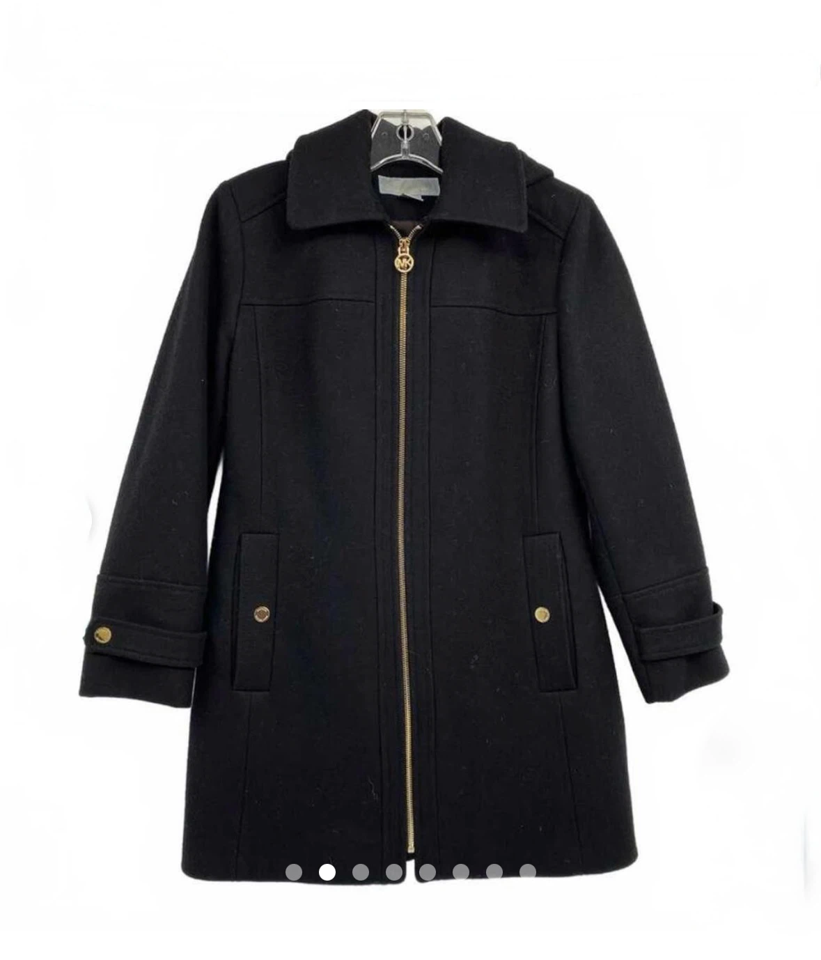 Michael Kors Black Wool Blend Coat