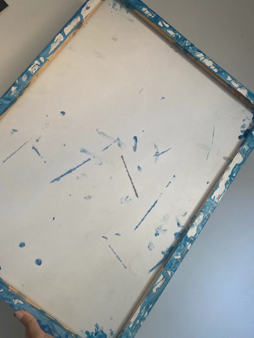 Abstract Blue Acrylic Pour Painting - photo 2
