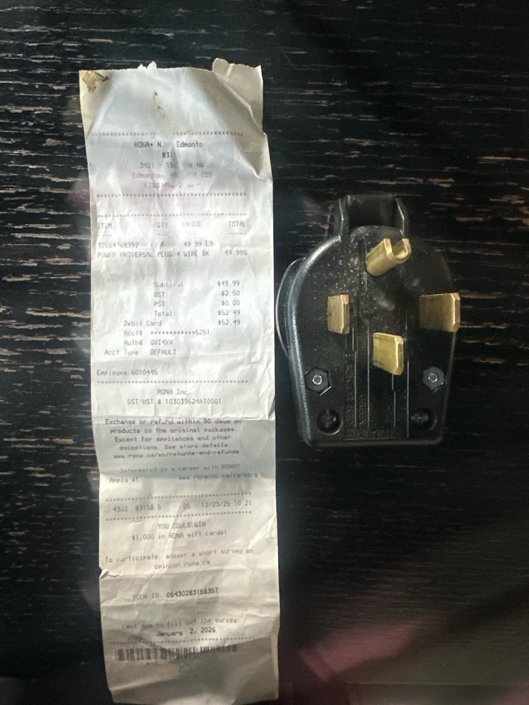 Cooper Wiring Device Power Plug 240