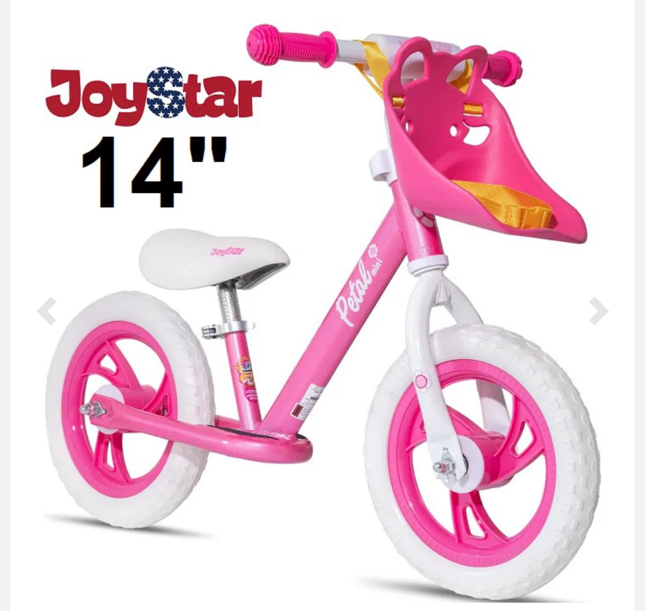 Joystar 14 Inch Kids Balance Bike - Pink - photo 2