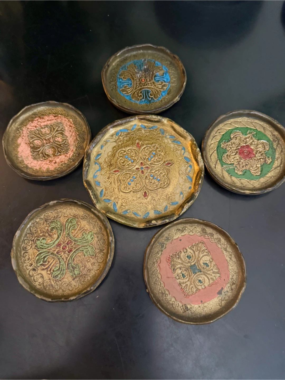 Set of 7 Decorative Trays - Made in Italy