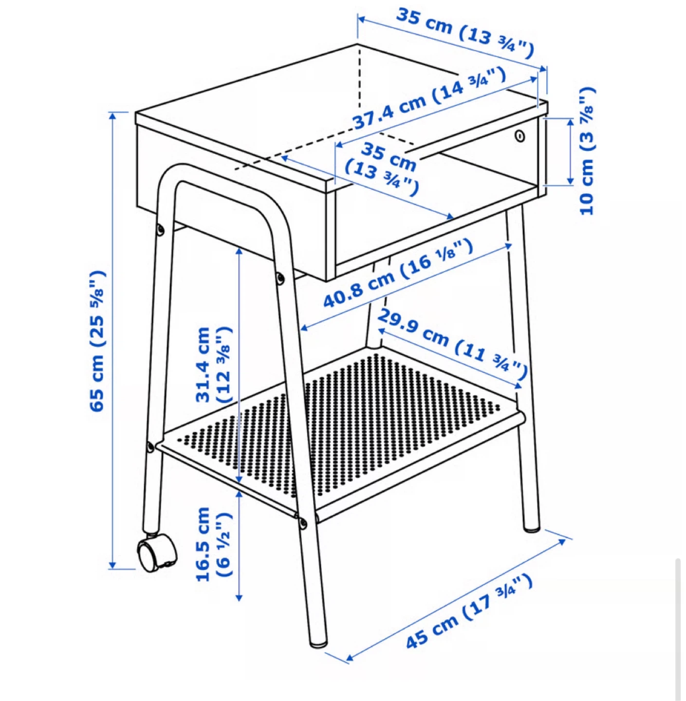 IKEA RÅSKOG Side Table Cart - photo 4
