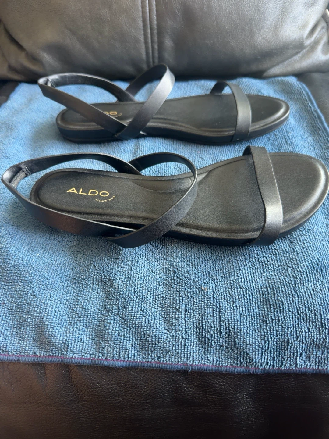 ALDO Black Strappy Flat Sandals - photo 2
