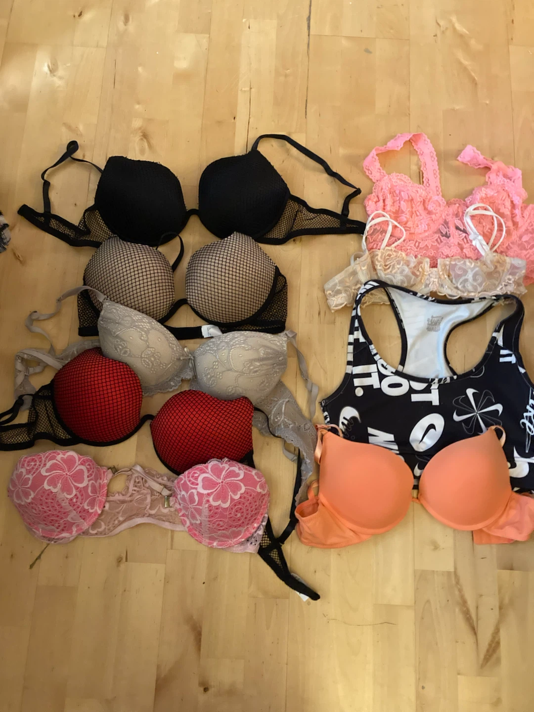 Lot of 9 Bras - Various Styles and Colours
