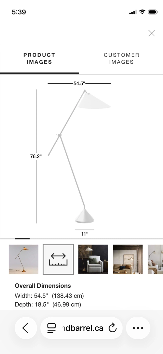 Crate & Barrel Avant Metal Floor Lamp - photo 3