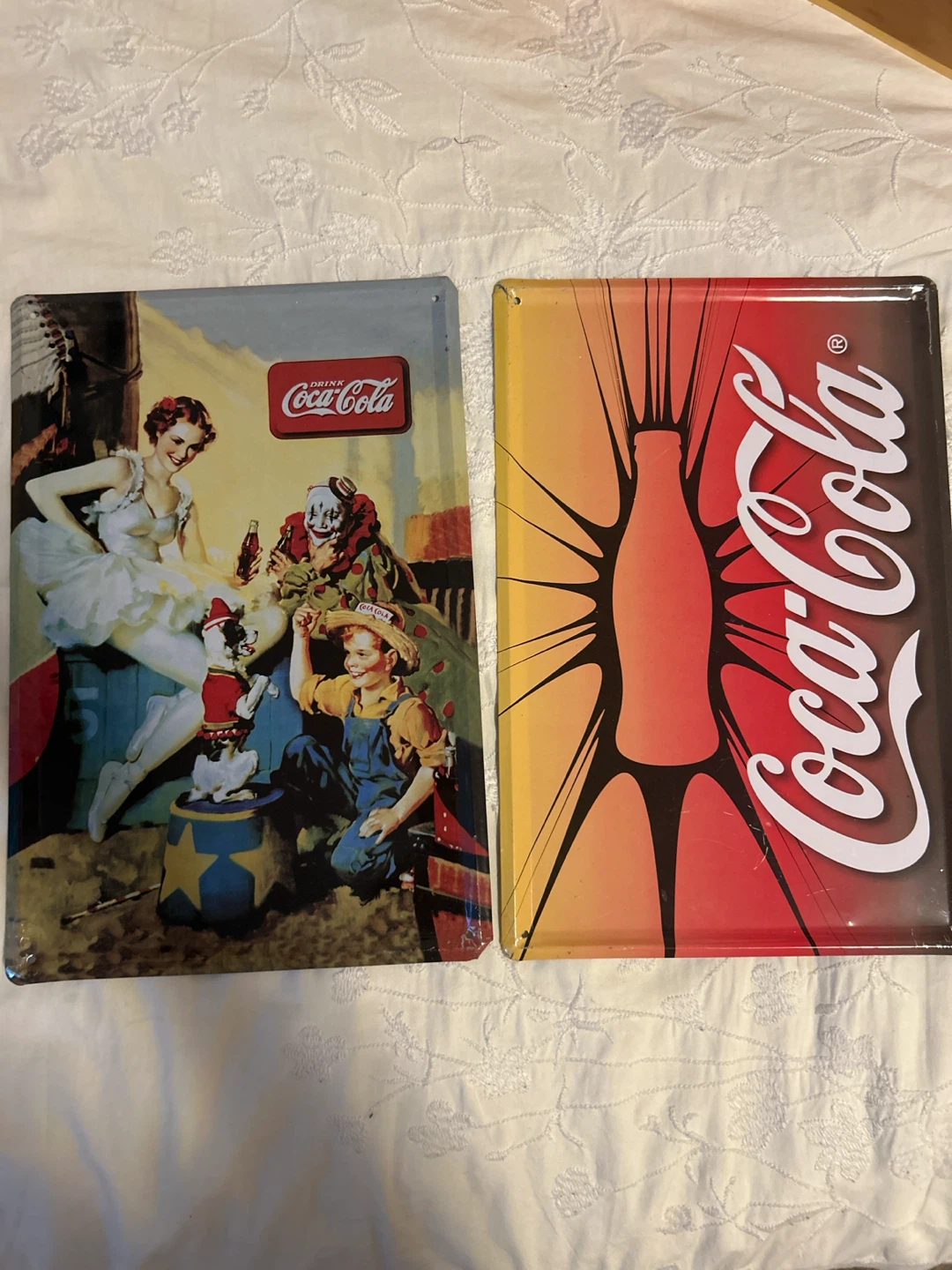 tin coca cola wall decor vintage