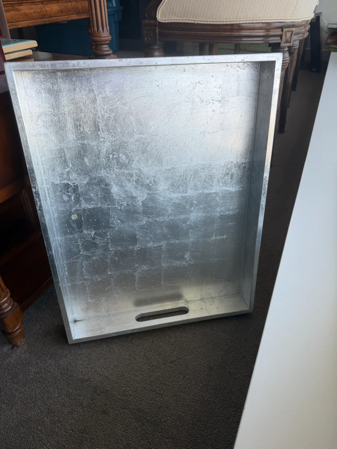 Silver decorative tray with handles - photo 5