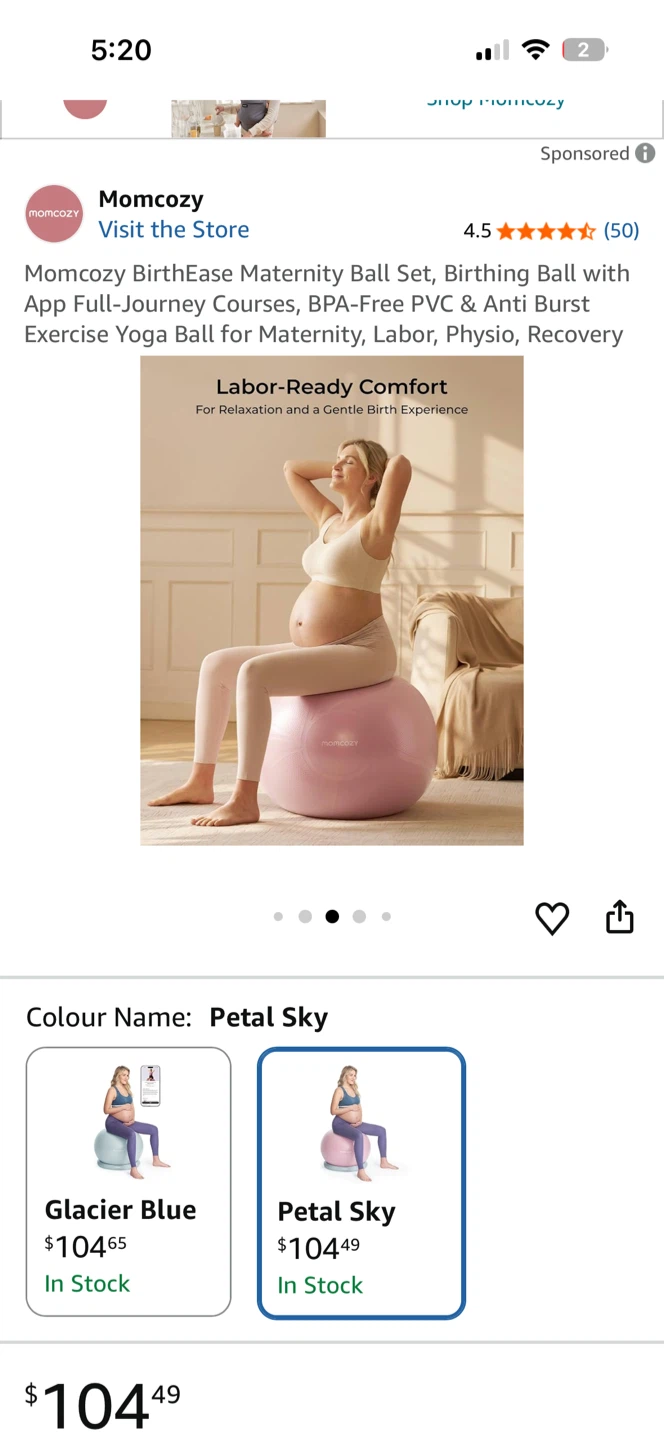 Momcozy BirthEase Maternity Ball Set