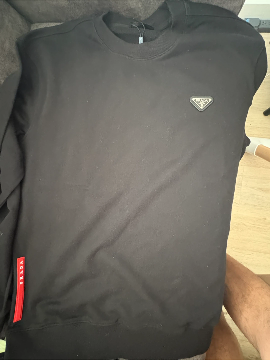 Prada Black Crewneck Sweatshirt