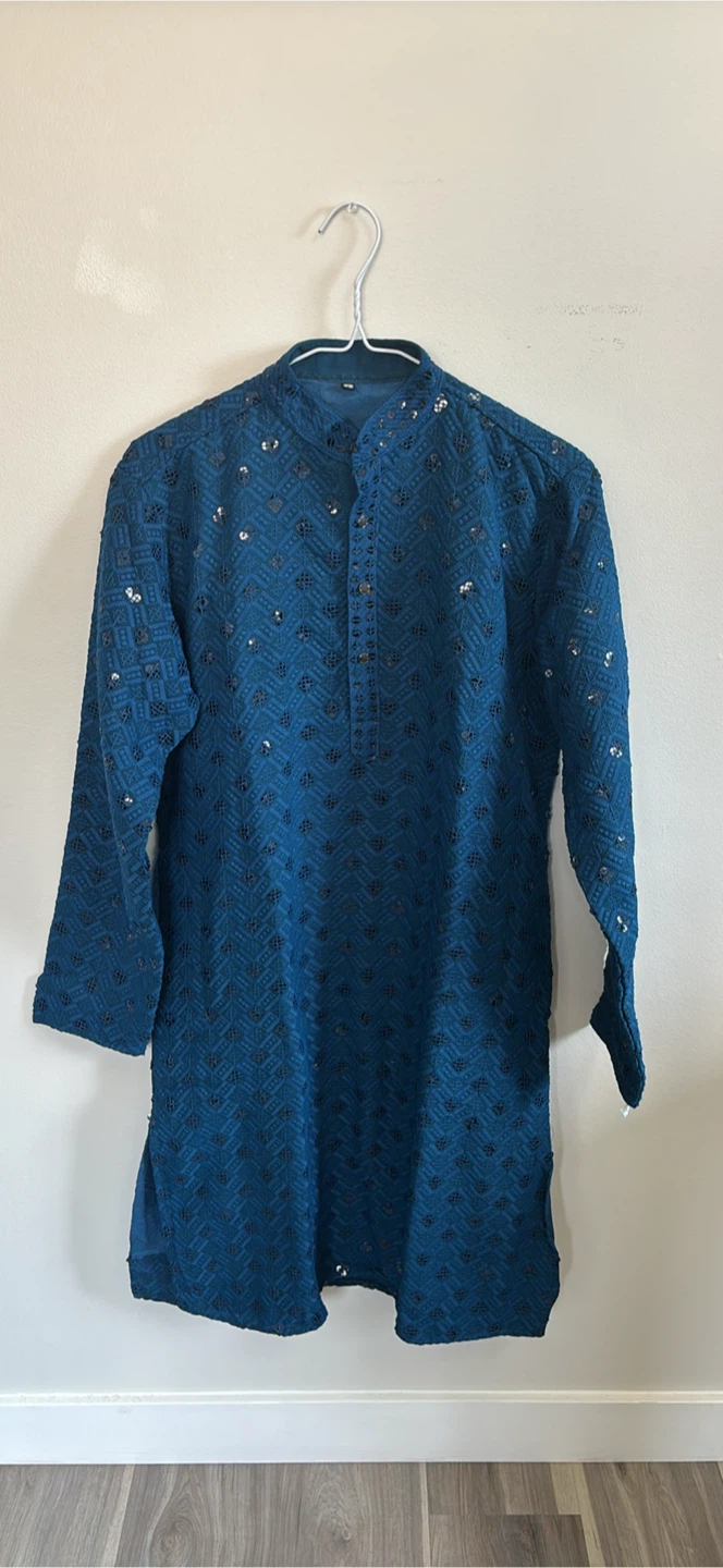 Teal Sequin Kurta