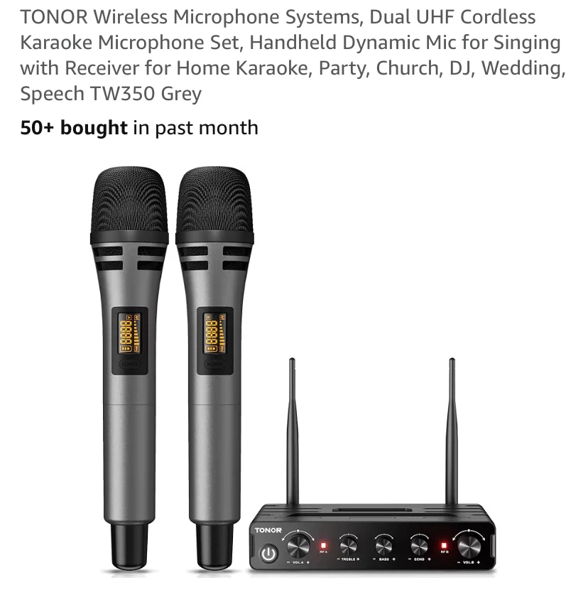 New TONOR Wireless Microphone System with Receiver