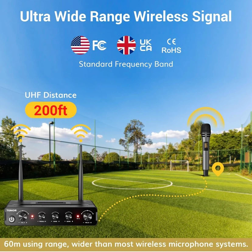 New TONOR Wireless Microphone System with Receiver - photo 2