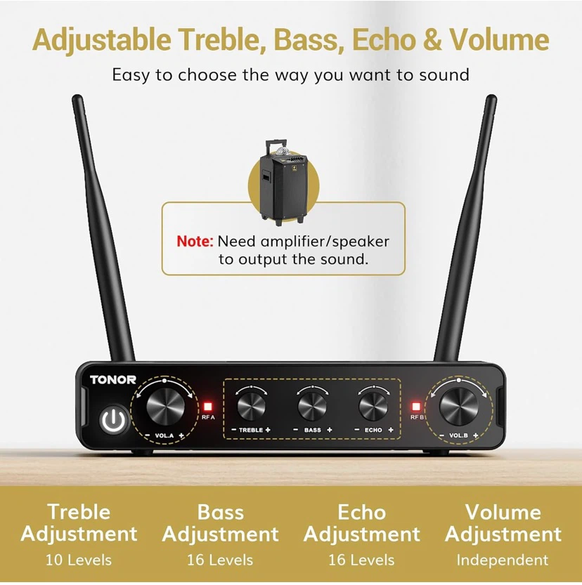 New TONOR Wireless Microphone System with Receiver - photo 3