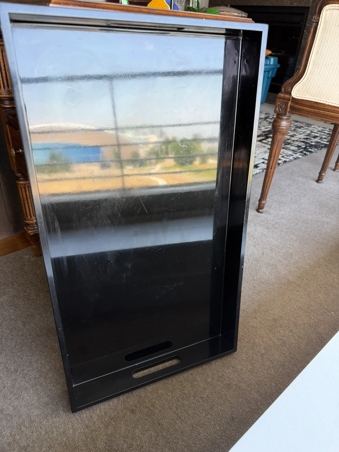 Black Serving Tray with Handles - photo 4