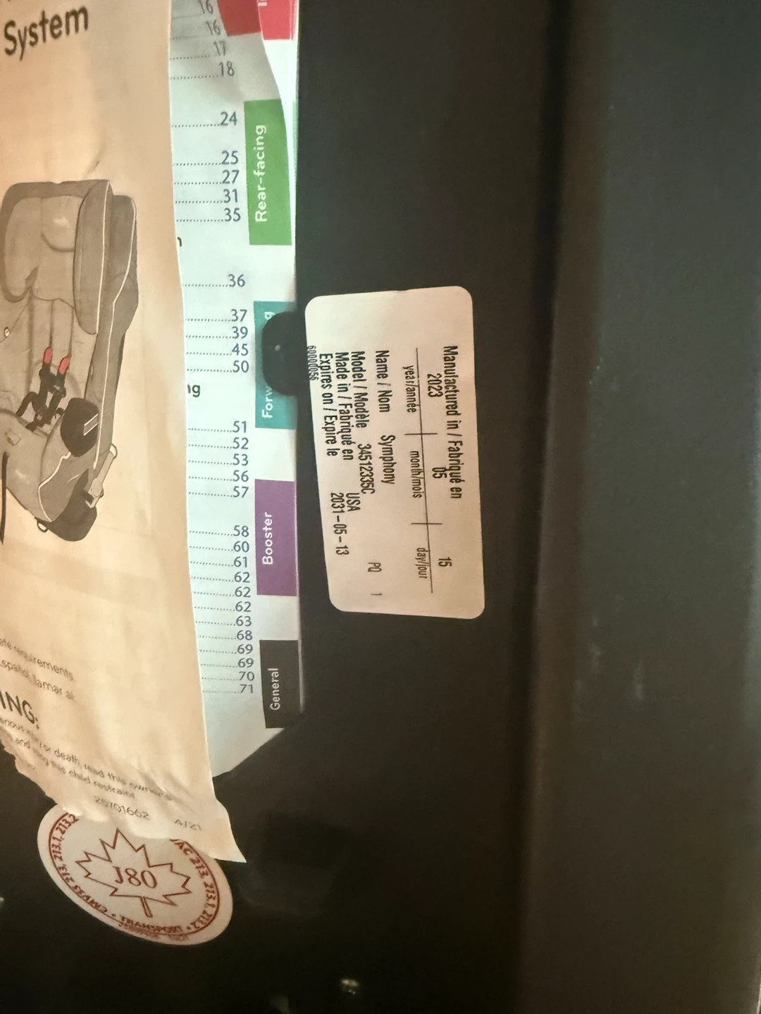 Evenflo Symphony All-In-One Car Seat - photo 5