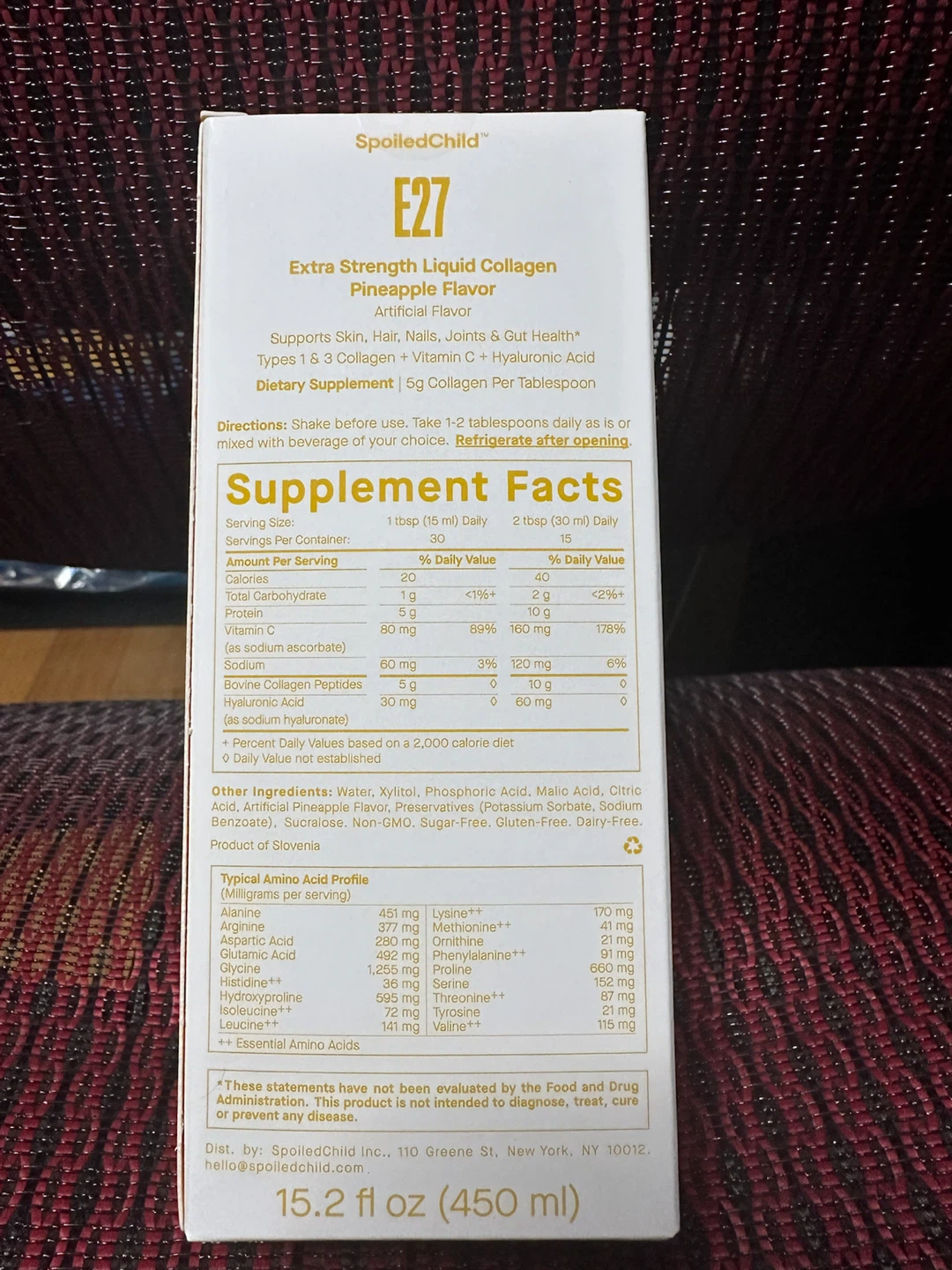 SpoiledChild E27 Extra Strength Liquid Collagen Pineapple Flavor - photo 2