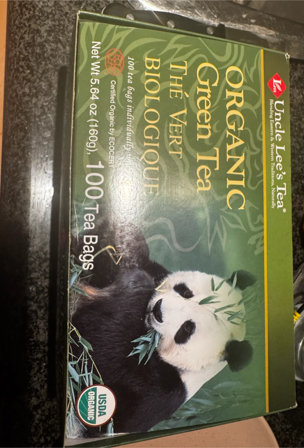 Uncle Lee's Organic Green Tea Bags, 100 Count