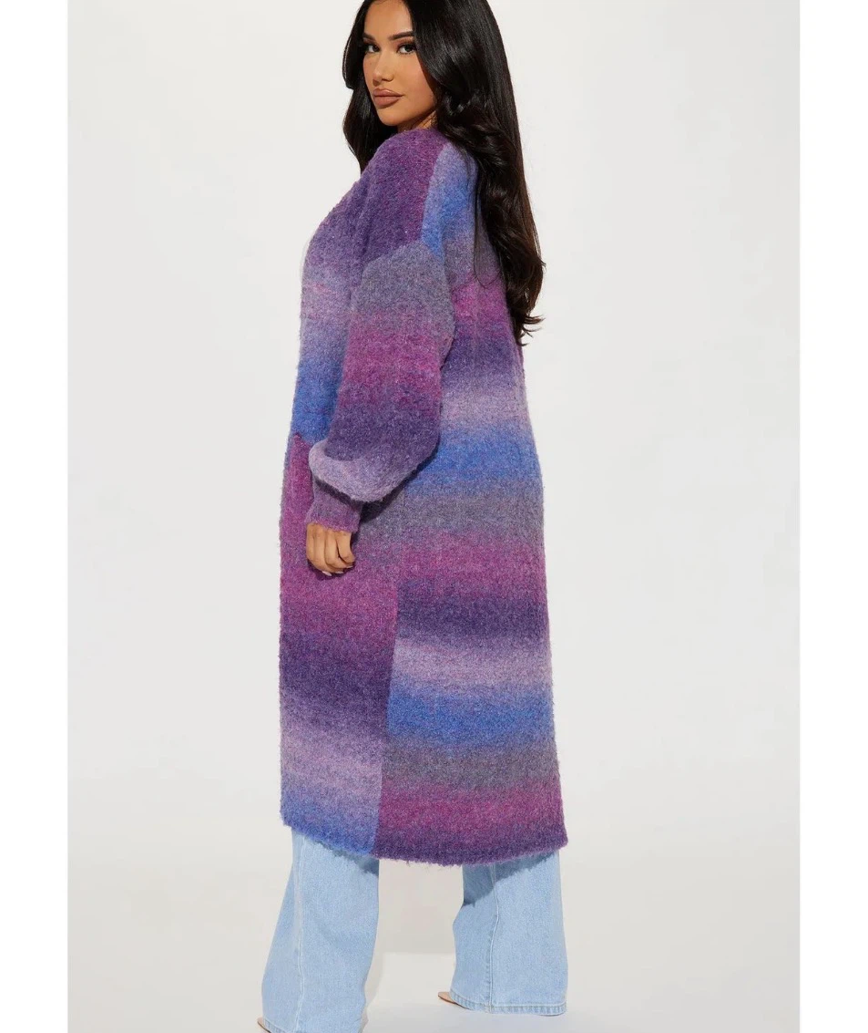 Ombre Stripe Longline Cardigan - photo 3
