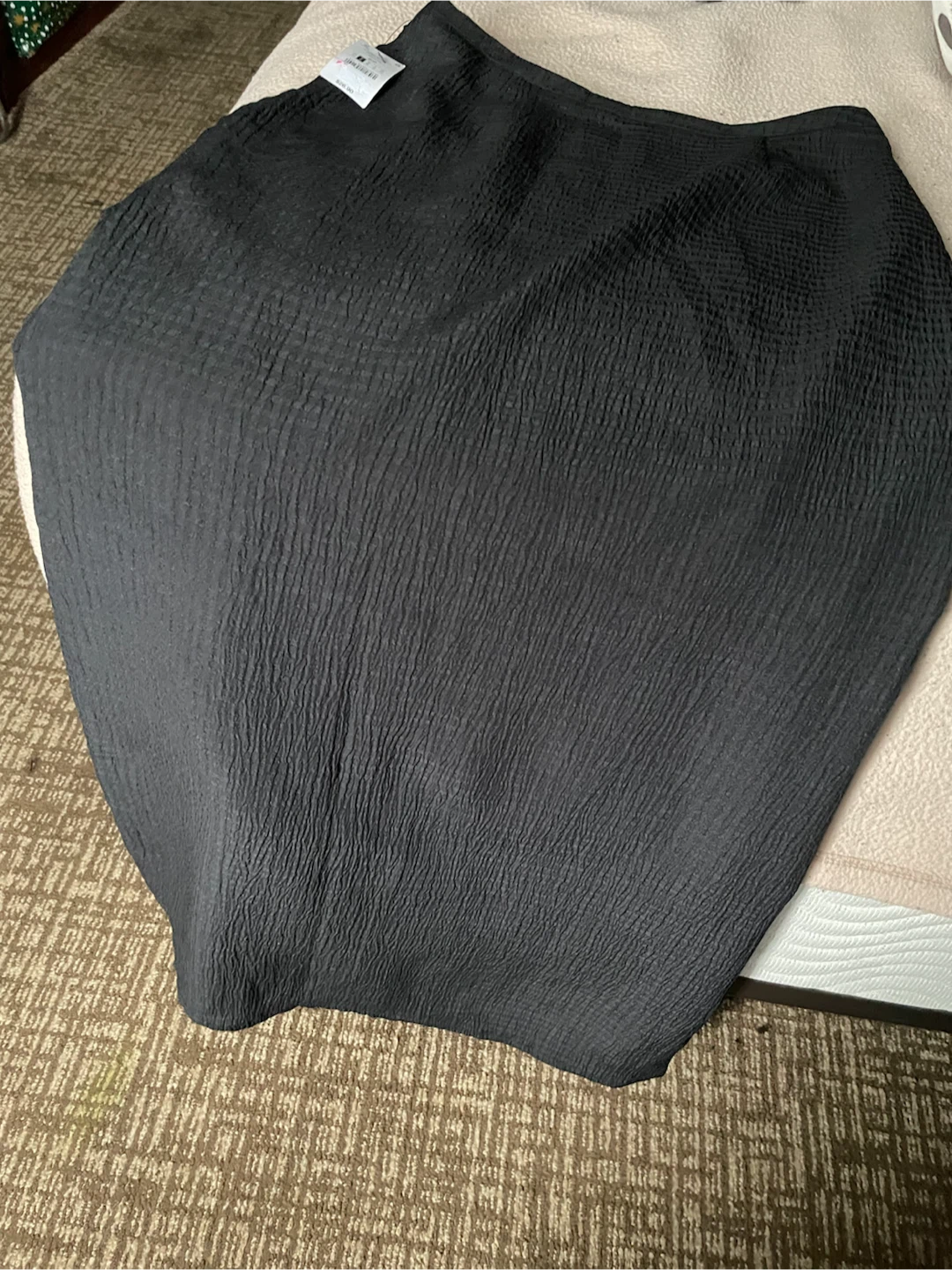 Black Textured Mid calf Skirt - photo 2