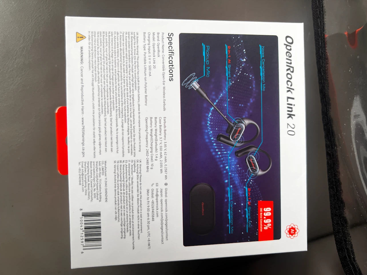 OpenRock Link 20 AI-Powered Open Earbuds - photo 4