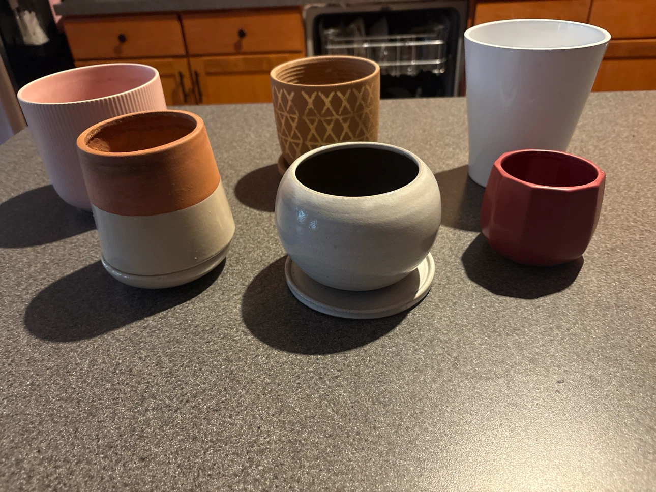 Set of 5 Decorative Planters Pots