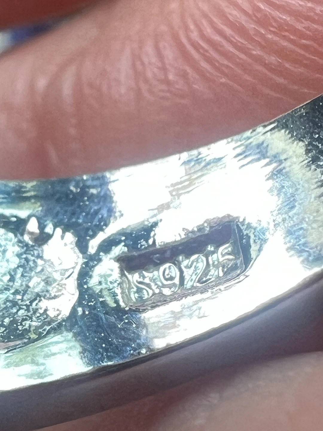 Sterling Silver Ring with lab sapphire - photo 4