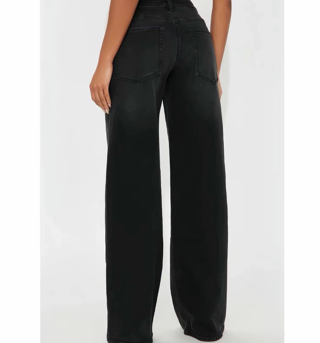 Black Wide Leg Jeans - photo 2