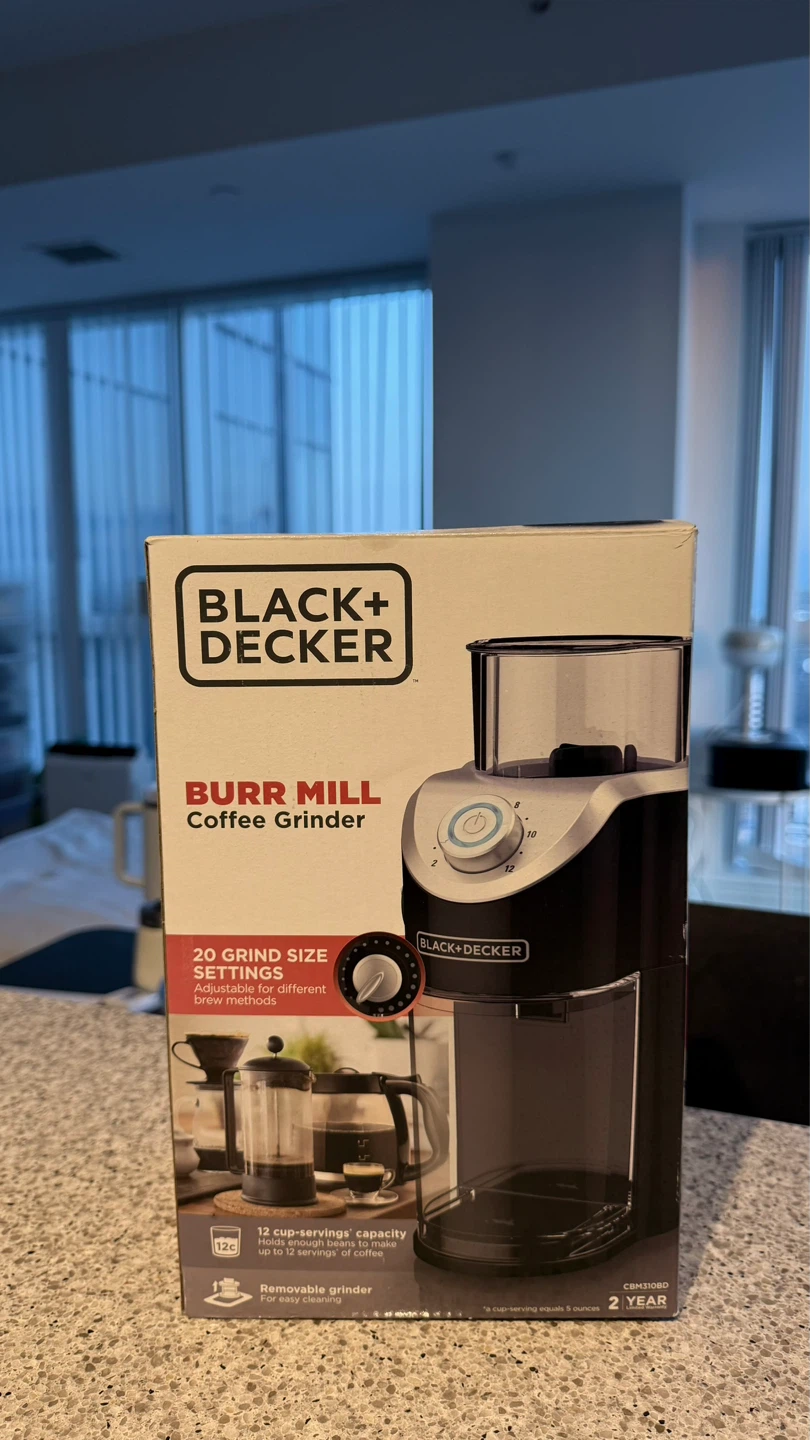 Black Decker Burr Mill Coffee Grinder CBM310BD