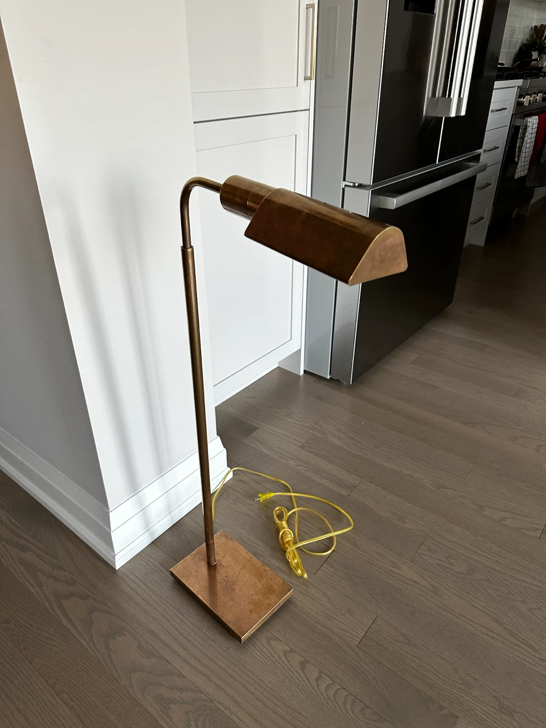 Brass floor lamp