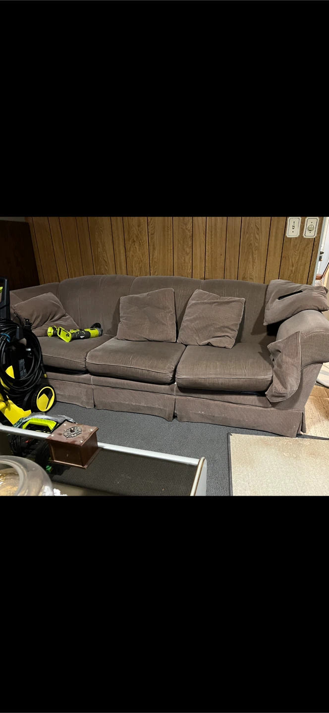 Brown Sofa with Pillows - photo 2