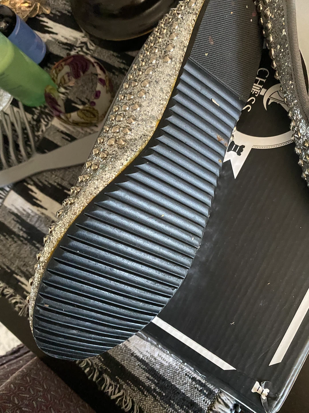 Attitude Jay Manuel Silver Studded flat shoes size 9Flats - photo 3