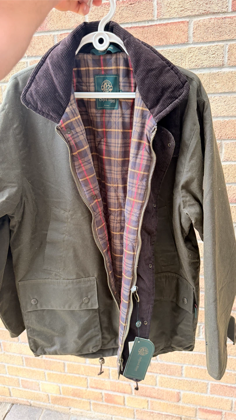 Oxford Blue Waxed Jacket - XL