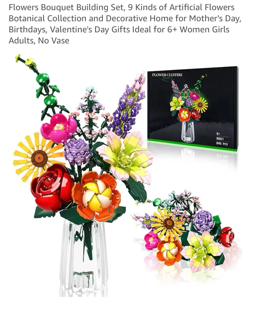 New Flowers Bouquet Building Set